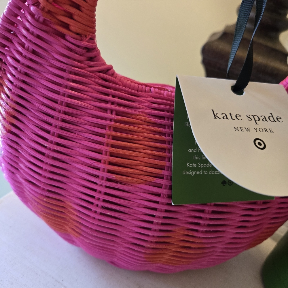 Kate Spade Set Wicker Summer Bag And Water Bottle - Picture 4 of 5